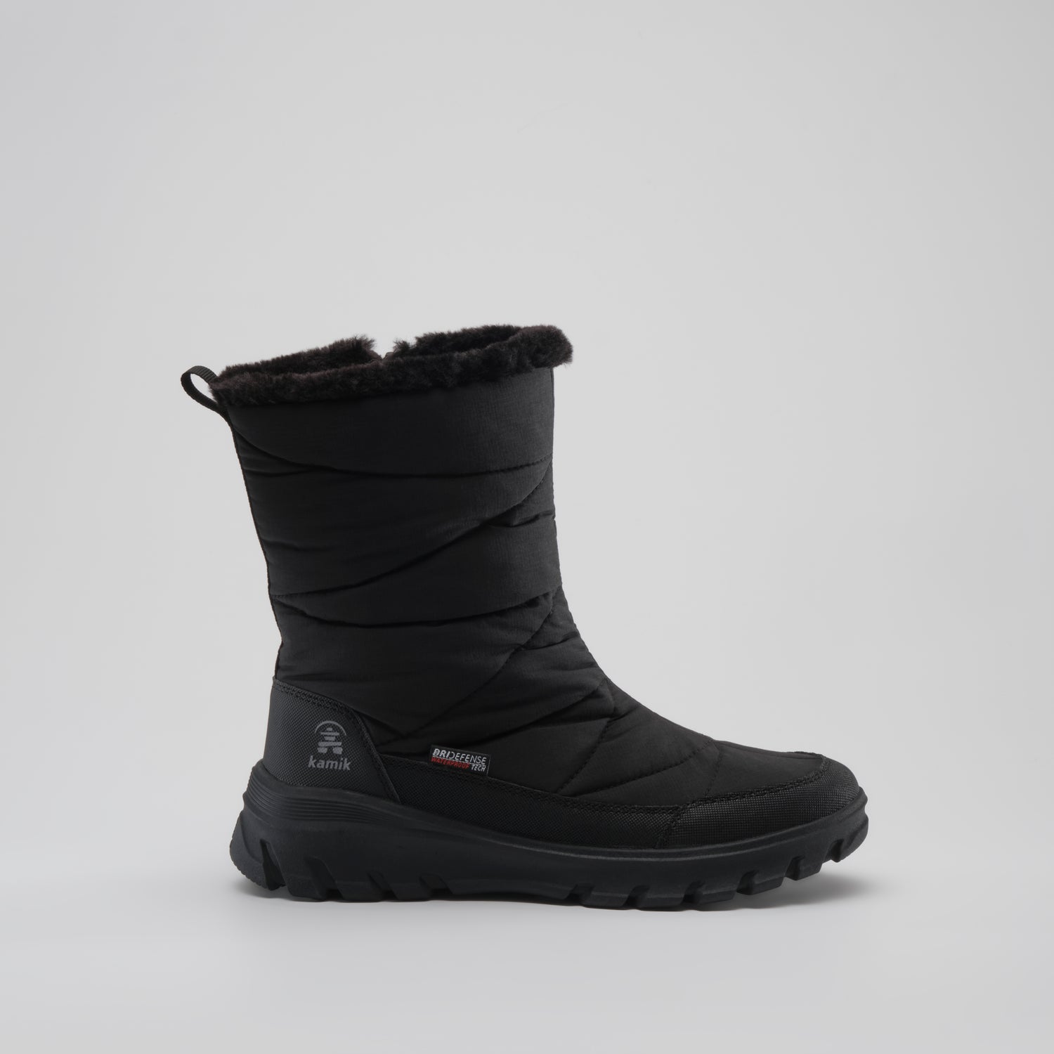 Black,Noir : Snowdon Zip Women's Winter Boots - Side View