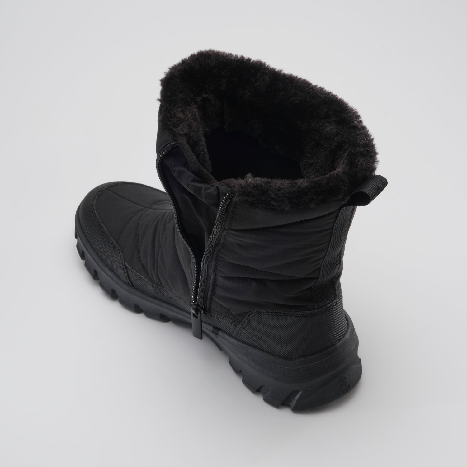Black,Noir : Snowdon Zip Women's Winter Boots - Top View