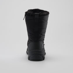 Black,Noir : Snowdon Zip Women's Winter Boots - Back View