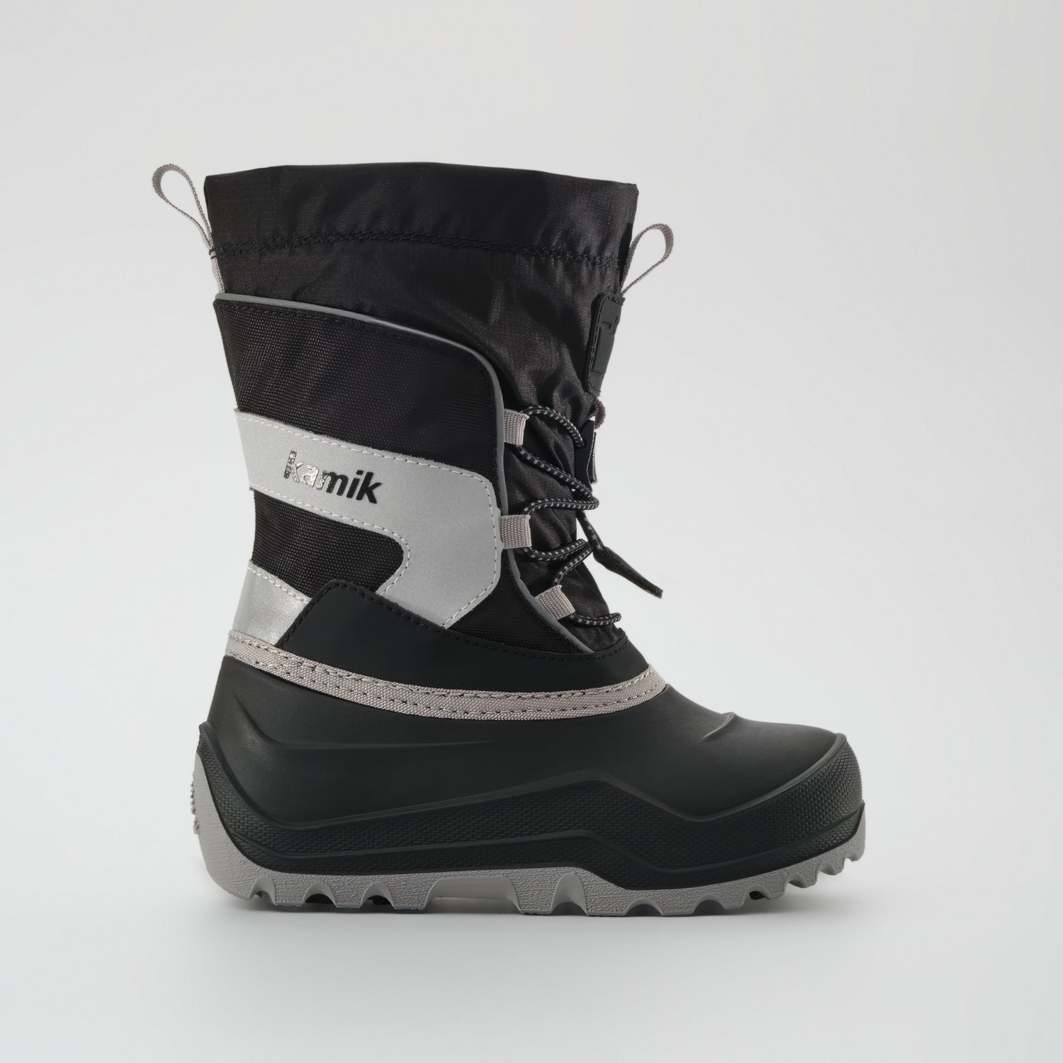 Black,Noir : Snowfall P 3 Kids Winter Boots - Side View