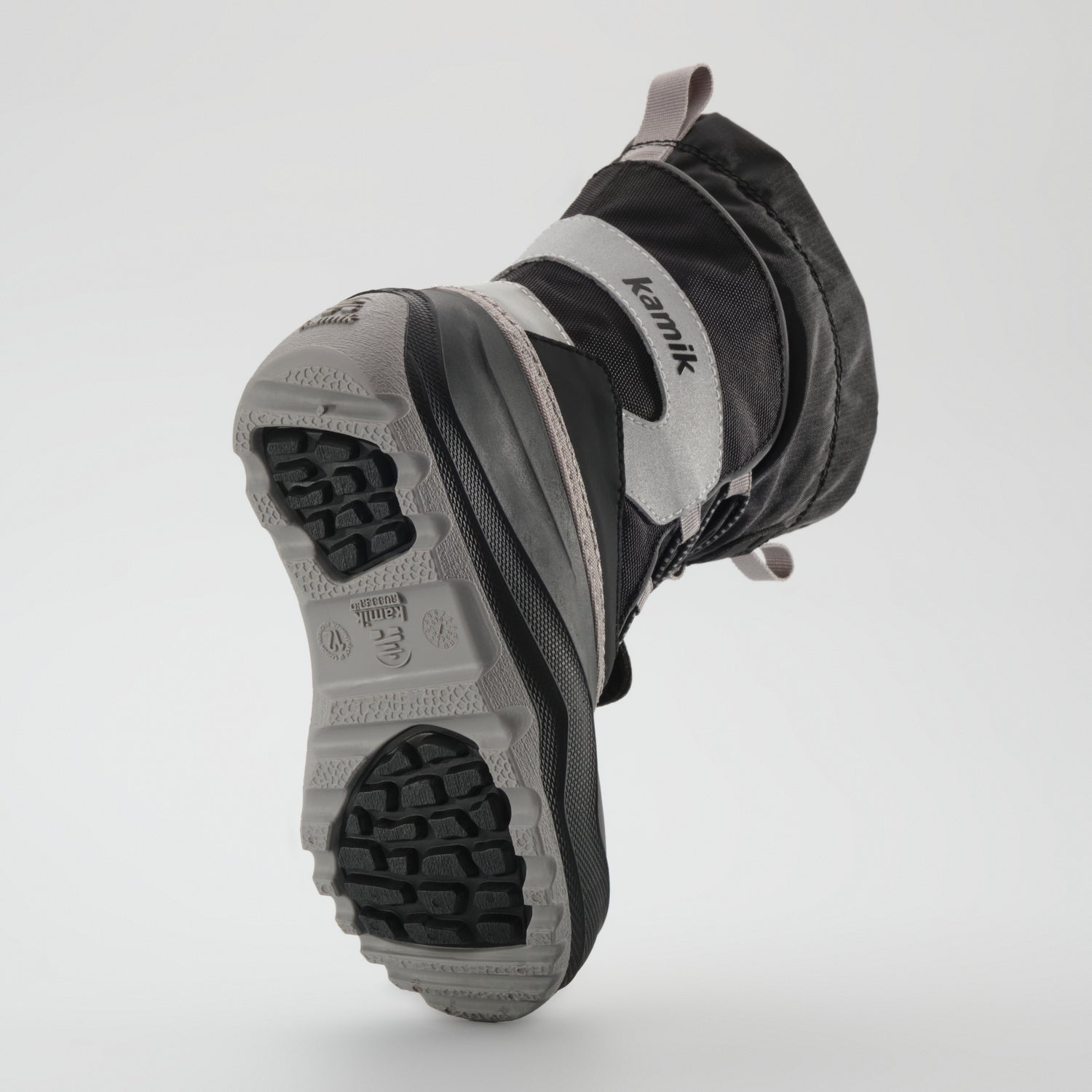 Black,Noir : Snowfall P 3 Kids Winter Boots - Outsole View