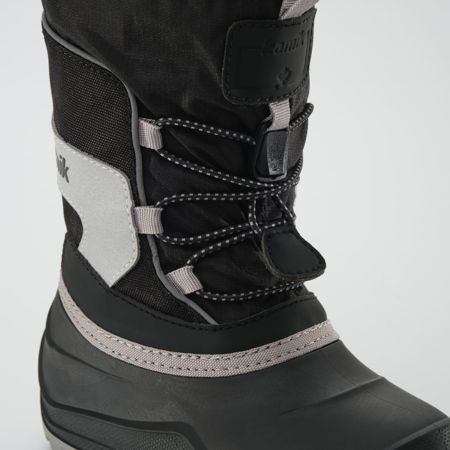 Black,Noir : Snowfall P 3 Kids Winter Boots - Laces View