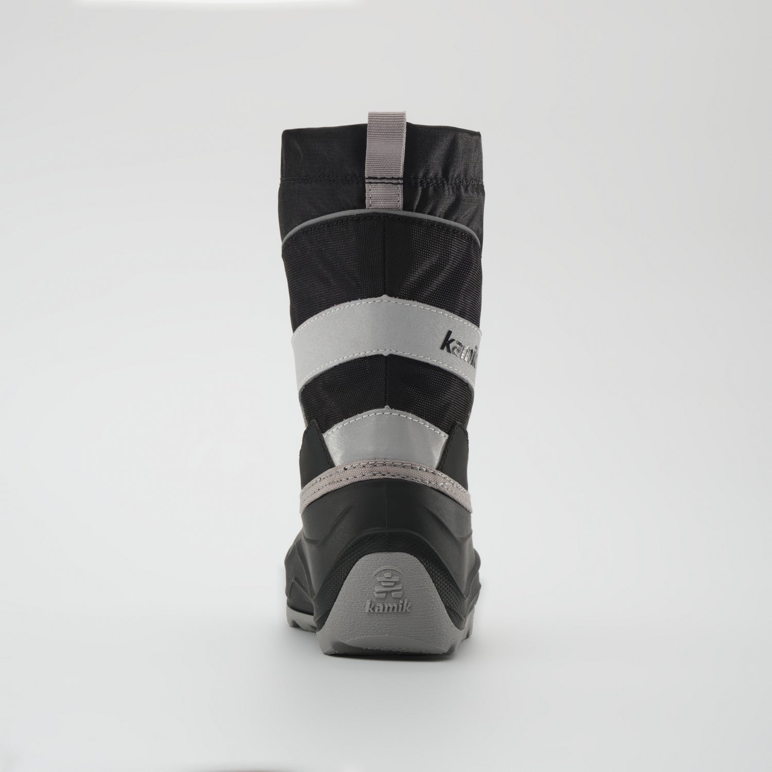 Black,Noir : Snowfall P 3 Kids Winter Boots - Back View