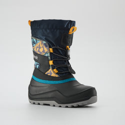 Navy-Yellow,Marine-Jaune : Snowfall P 3 Kids Winter Boots - Main View