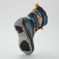 Navy-Yellow,Marine-Jaune : Snowfall P 3 Kids Winter Boots - Outsole View