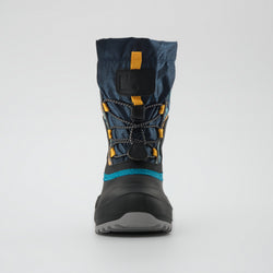 Navy-Yellow,Marine-Jaune : Snowfall P 3 Kids Winter Boots - Front View