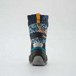 Navy-Yellow,Marine-Jaune : Snowfall P 3 Kids Winter Boots - Back View