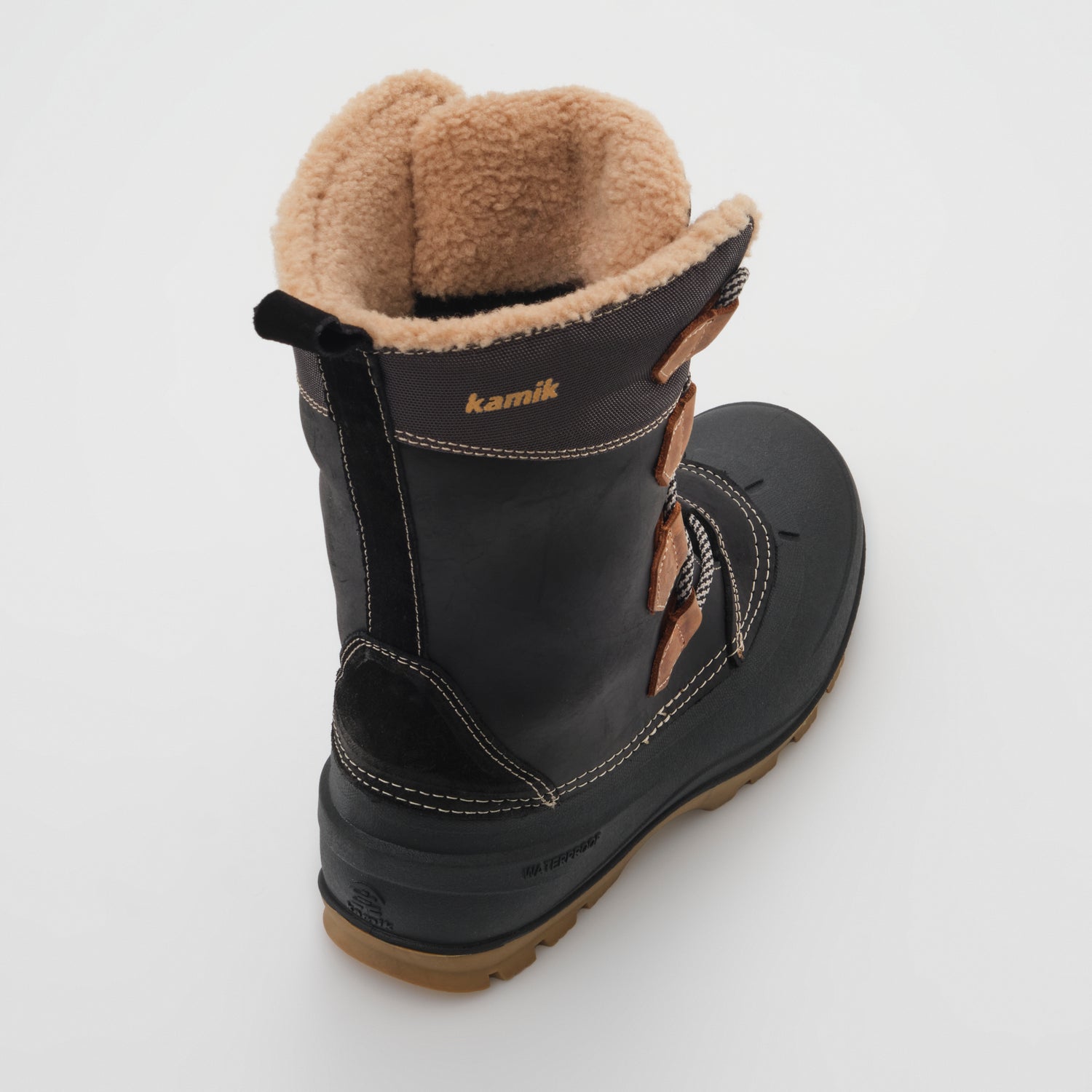 Black,Noir : Snowgem 2 Women's Winter Boots - Three-Quarter Top View