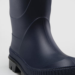 Navy-Black,Marine-Noir : Stomp Kids' Rain Boots - Three-Quarter View Close-up