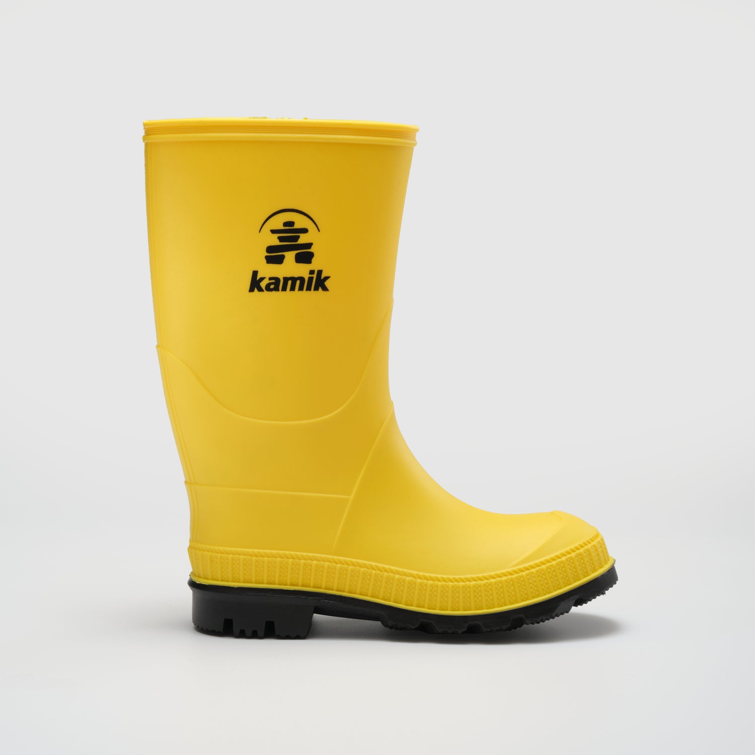 Yellow-Black,Jaune-Noir : Stomp Kids' Rain Boots - Side View