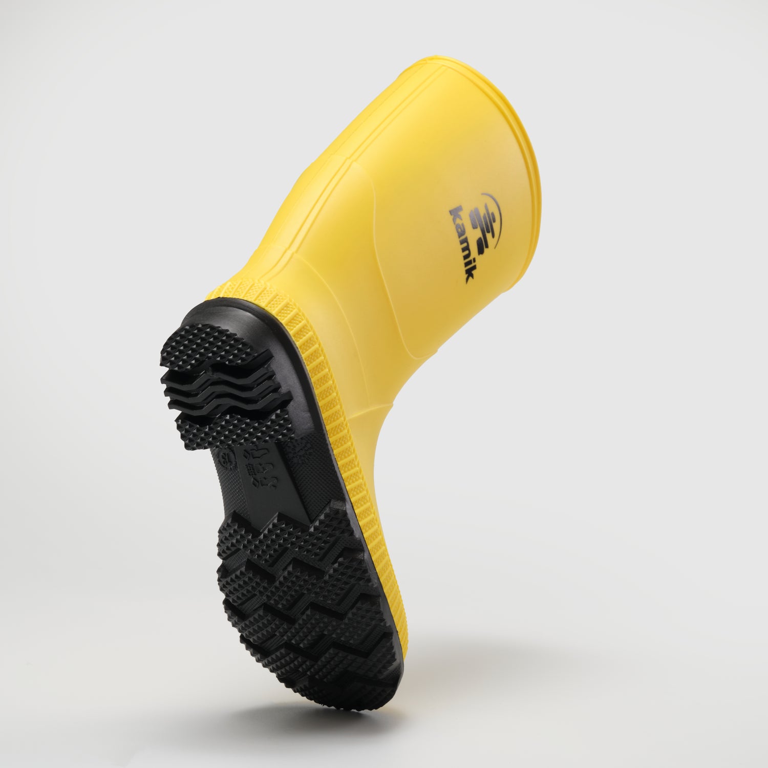 Yellow-Black,Jaune-Noir : Stomp Kids' Rain Boots - Outsole View