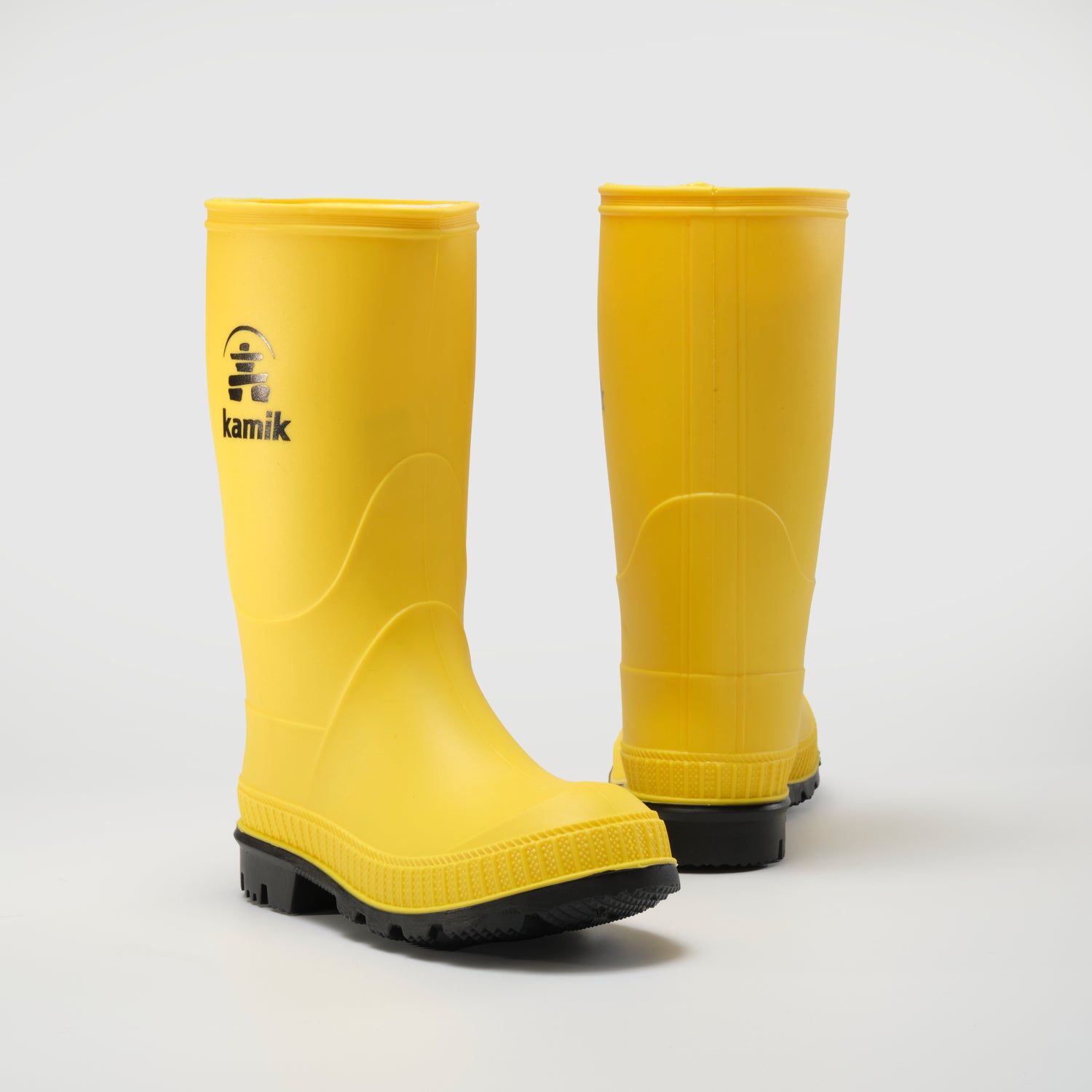 Yellow-Black,Jaune-Noir : Stomp Kids' Rain Boots - Pair View