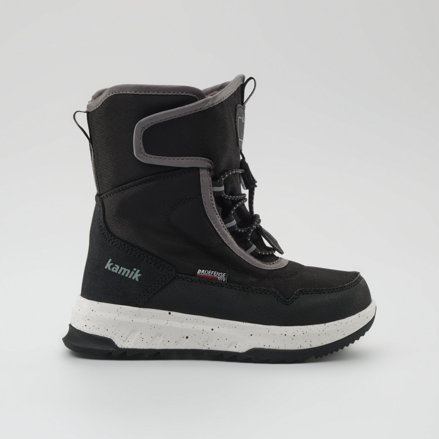 Black,Noir : Stormex EZ Kids Winter Boots - Side View