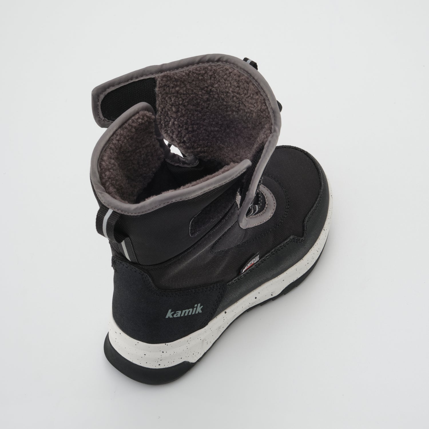 Black,Noir : Stormex EZ Kids Winter Boots - Three-Quarter Top View