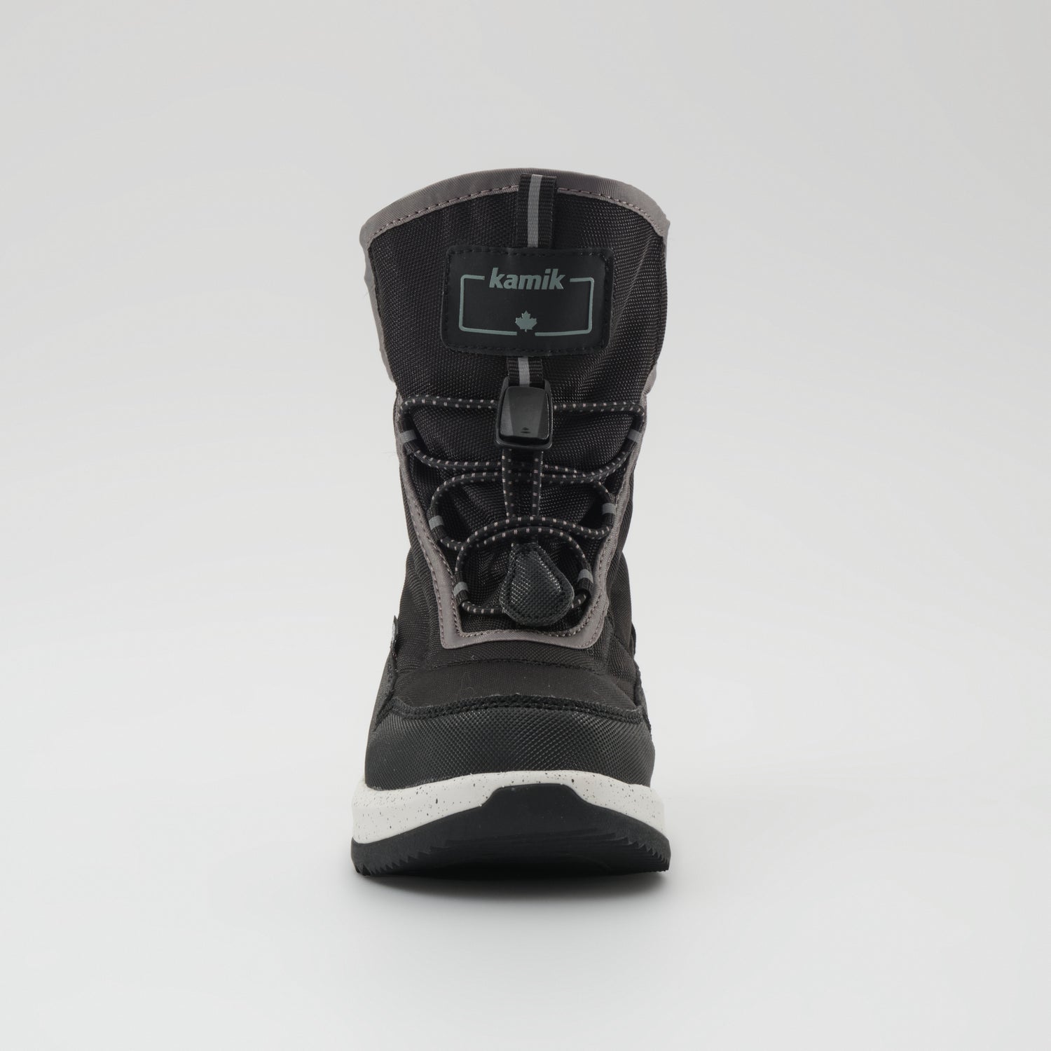 Black,Noir : Stormex EZ Kids Winter Boots - Front View