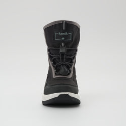 Black,Noir : Stormex EZ Kids Winter Boots - Front View