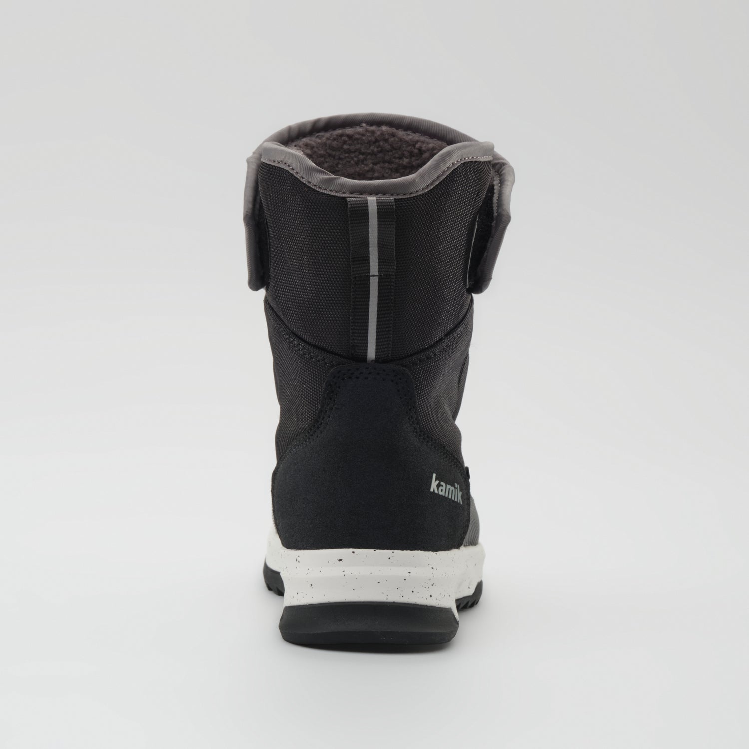 Black,Noir : Stormex EZ Kids Winter Boots - Back View