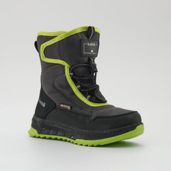 Charcoal-Lime,Charbon-Lime : Stormex EZ Kids Winter Boots - Main View