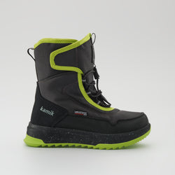 Charcoal-Lime,Charbon-Lime : Stormex EZ Kids Winter Boots - Side View