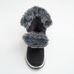 Black,Noir : Stormy F Kids Winter Boots - Top View