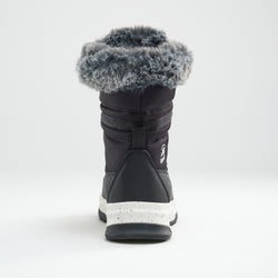 Black,Noir : Stormy F Kids Winter Boots - Back View