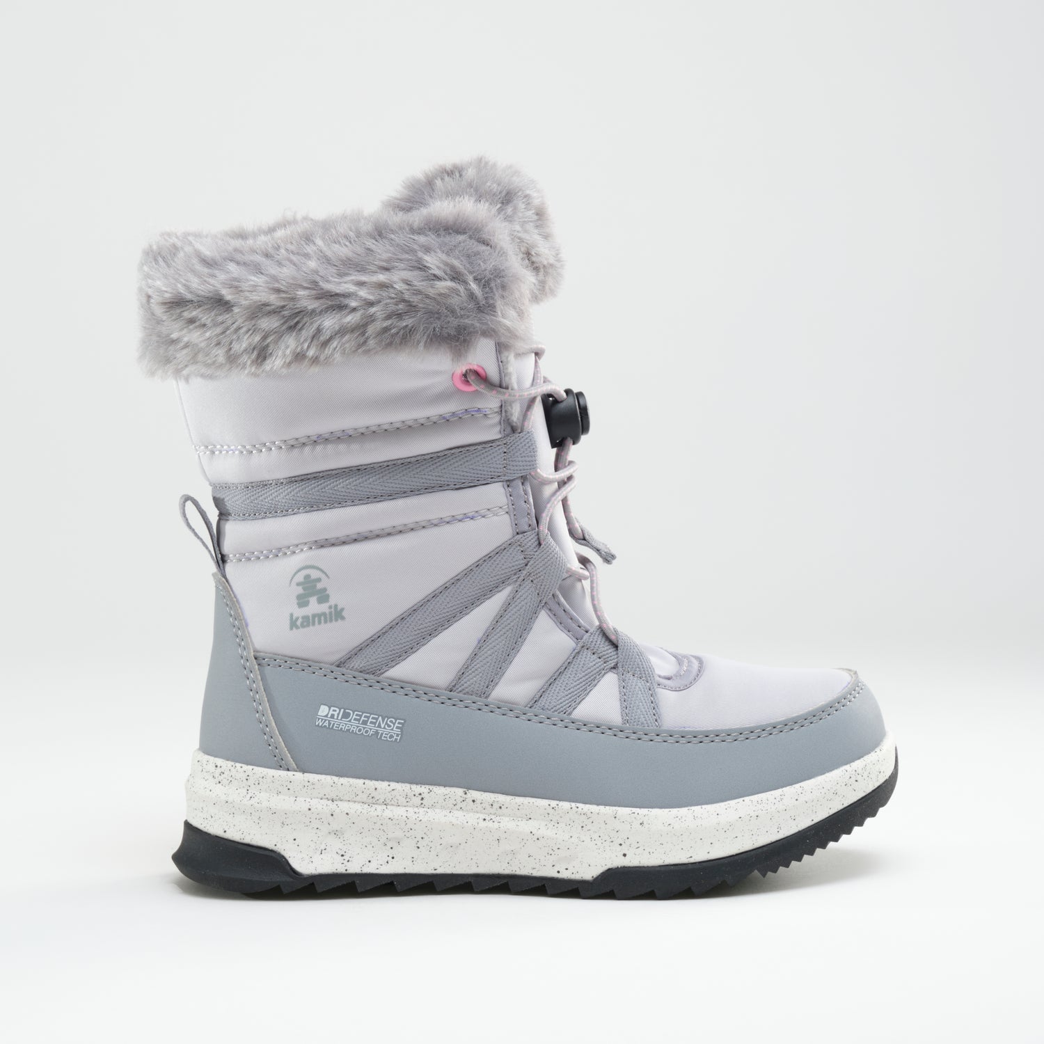 Light Gray,Gris pâle : Stormy F Kids Winter Boots - Side View