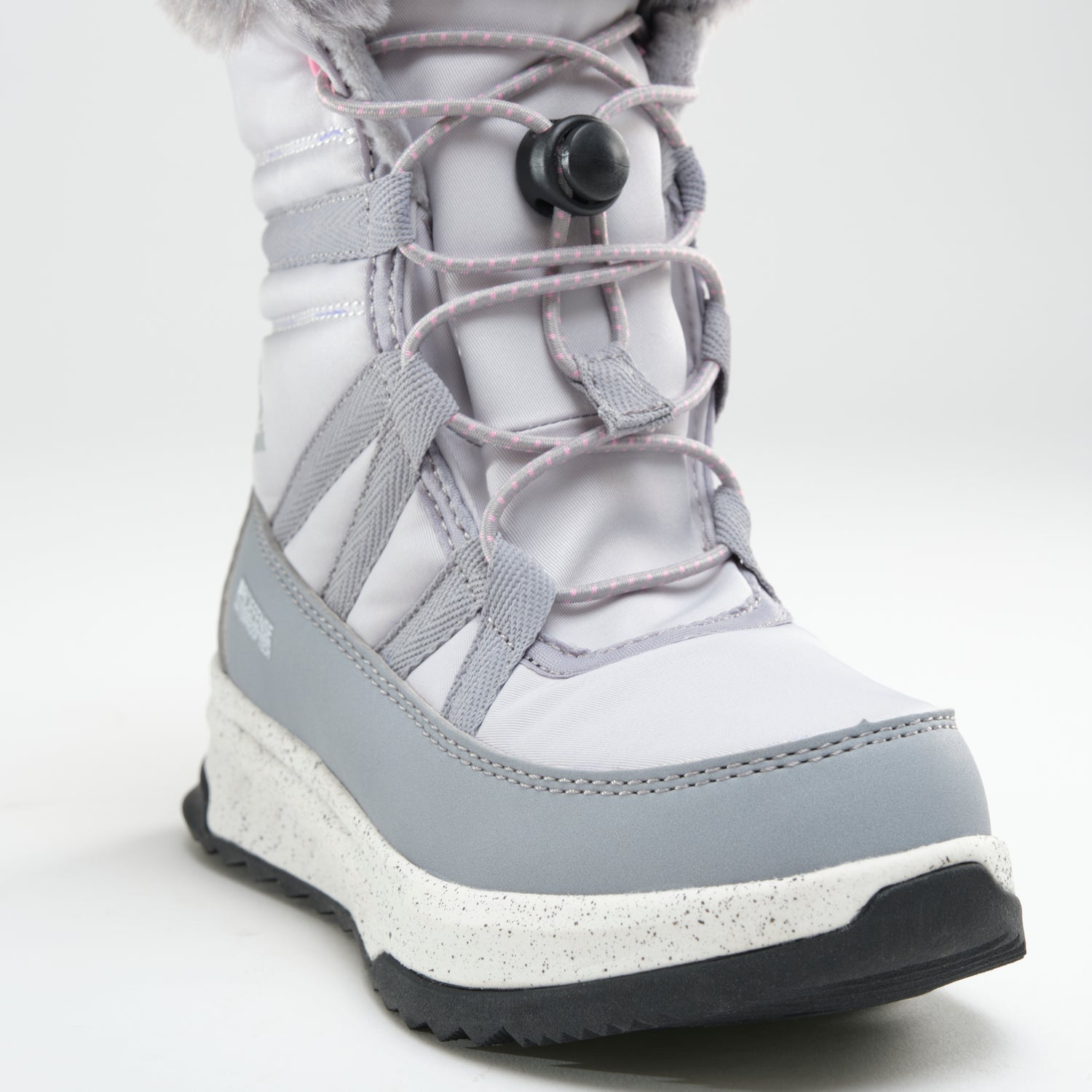 Light Gray,Gris pâle : Stormy F Kids Winter Boots - Laces View
