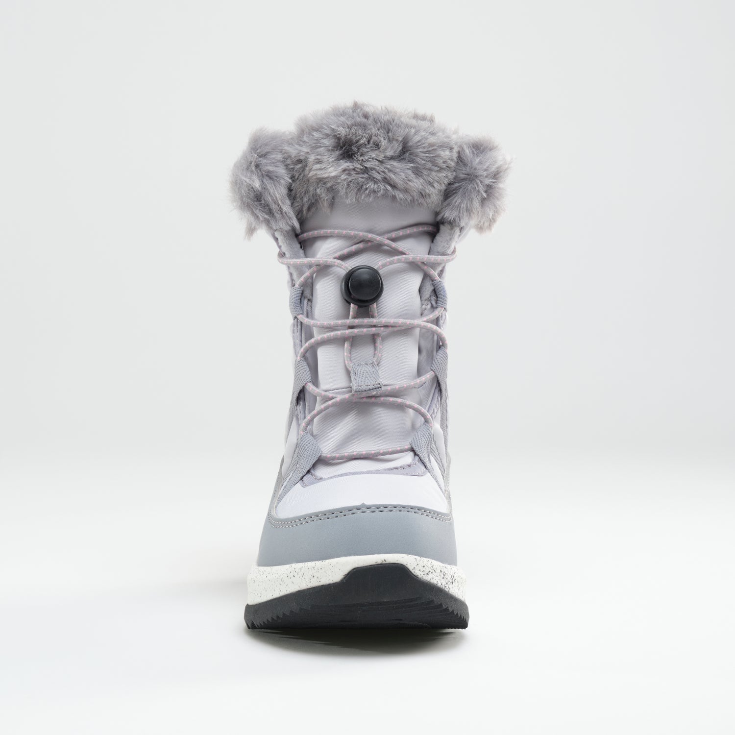 Light Gray,Gris pâle : Stormy F Kids Winter Boots - Front View