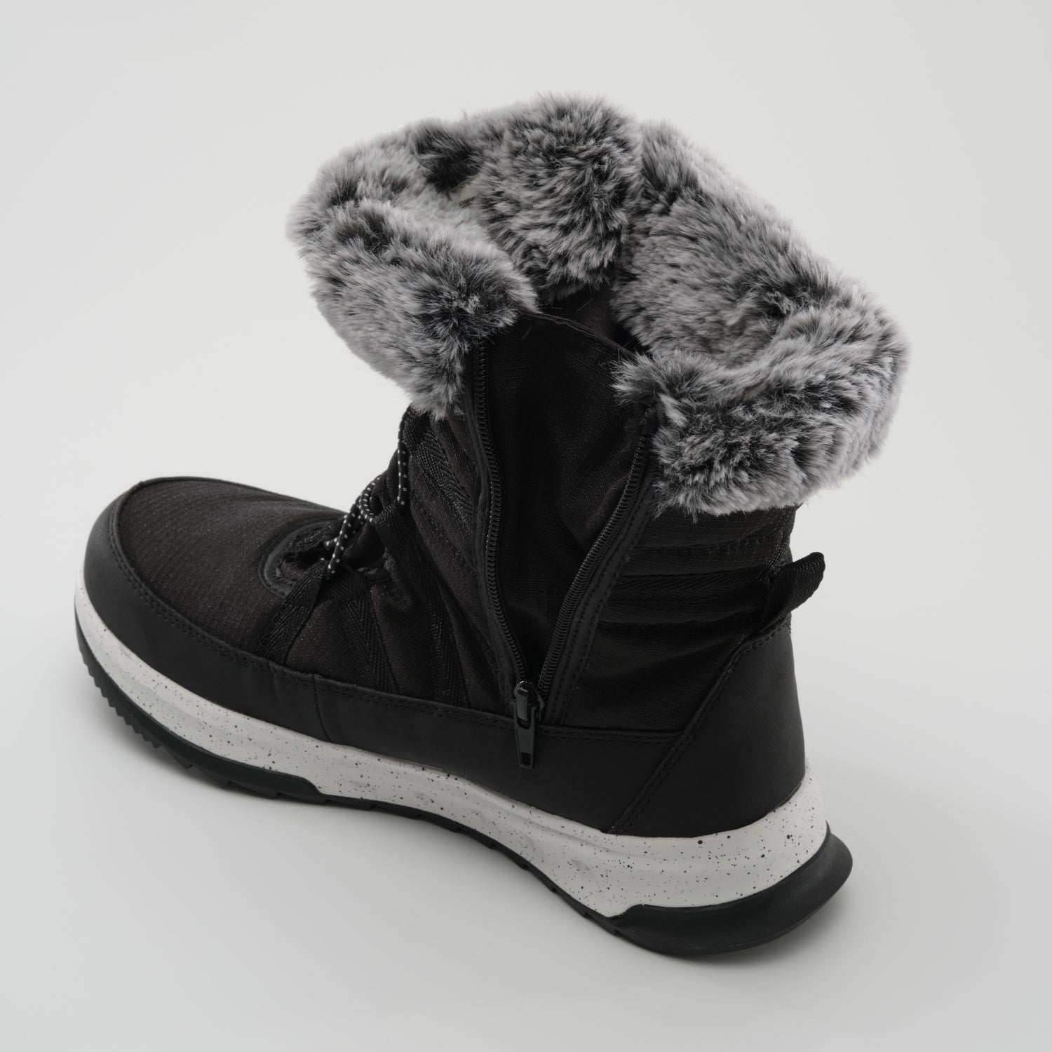 Black,Noir : Stormy F Women's Winter Boots - Zipper View