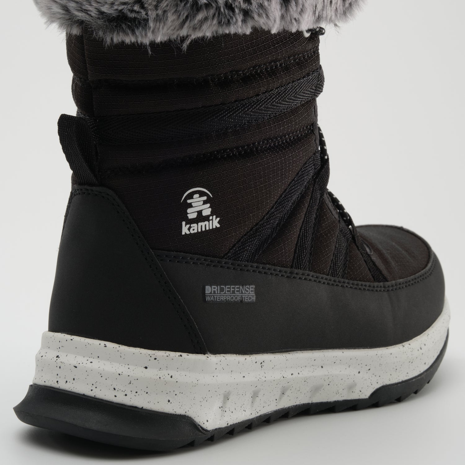 Black,Noir : Stormy F Women's Winter Boots - Close-up Back View