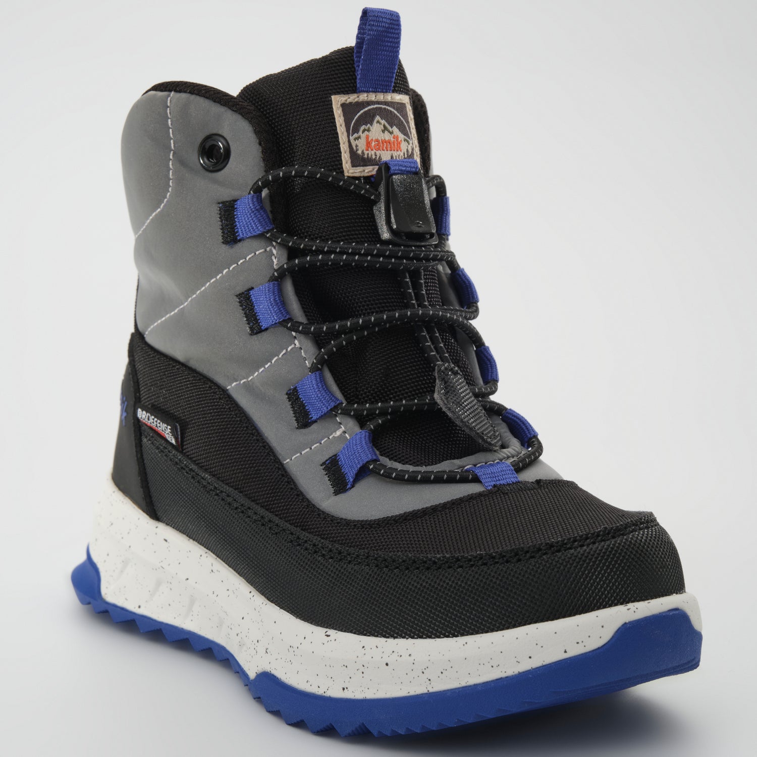 Silver,Argent : Stormy Mid 2 Kids Winter Boots - Close-up Front View
