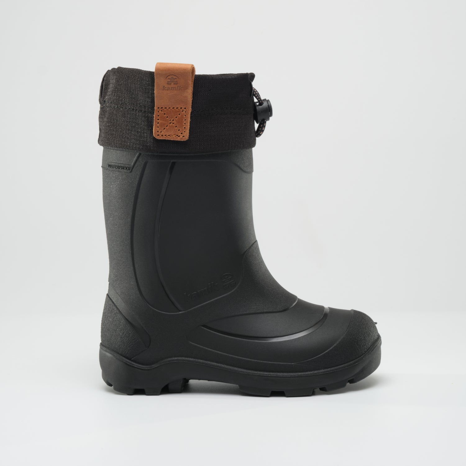 Black,Noir : Tundra Jr Kids Winter Boots - Side View