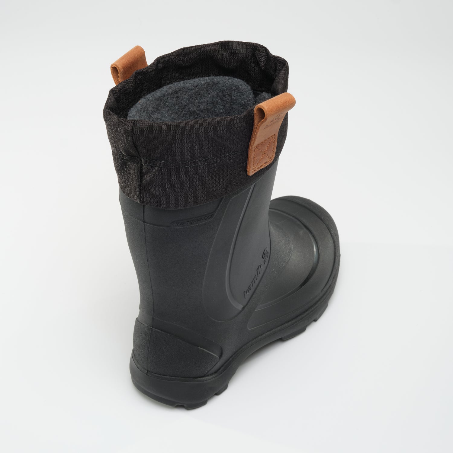 Black,Noir : Tundra Jr Kids Winter Boots - Top View