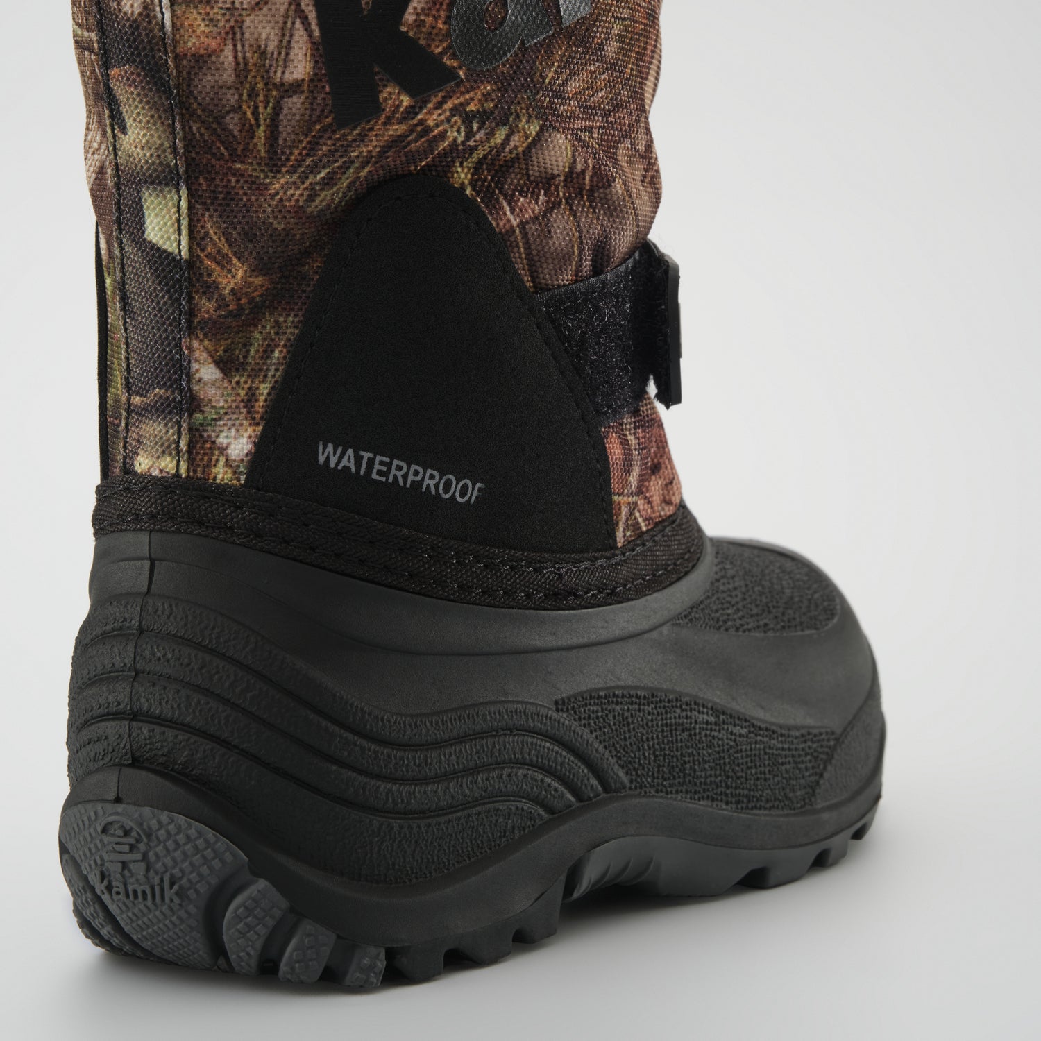 Mossy Oak Break-Up Country : Waterbug 5 Kids Winter Boots - Close-up Back View