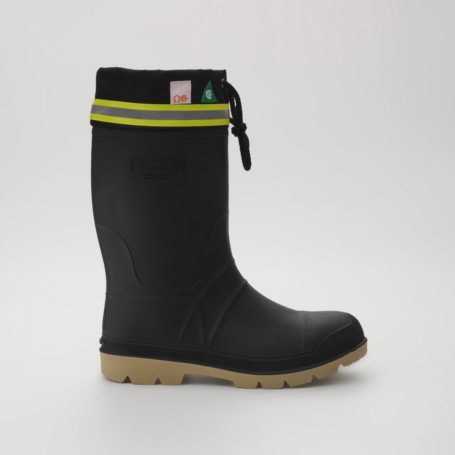 Black-Crepe,Noir-Crêpe : Work Horse Pro Men's Work Boots - Side View