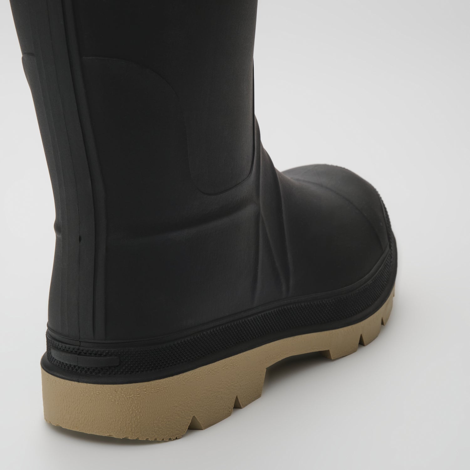 Black-Crepe,Noir-Crêpe : Work Horse Pro Men's Work Boots - Close-up Back View