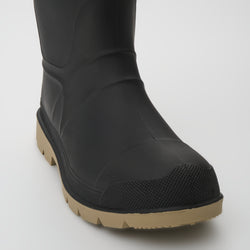 Black-Crepe,Noir-Crêpe : Work Horse Pro Men's Work Boots - Close-up Front View
