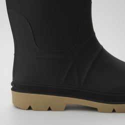 Black-Crepe,Noir-Crêpe : Work Horse Pro Men's Work Boots - Close-up Side View