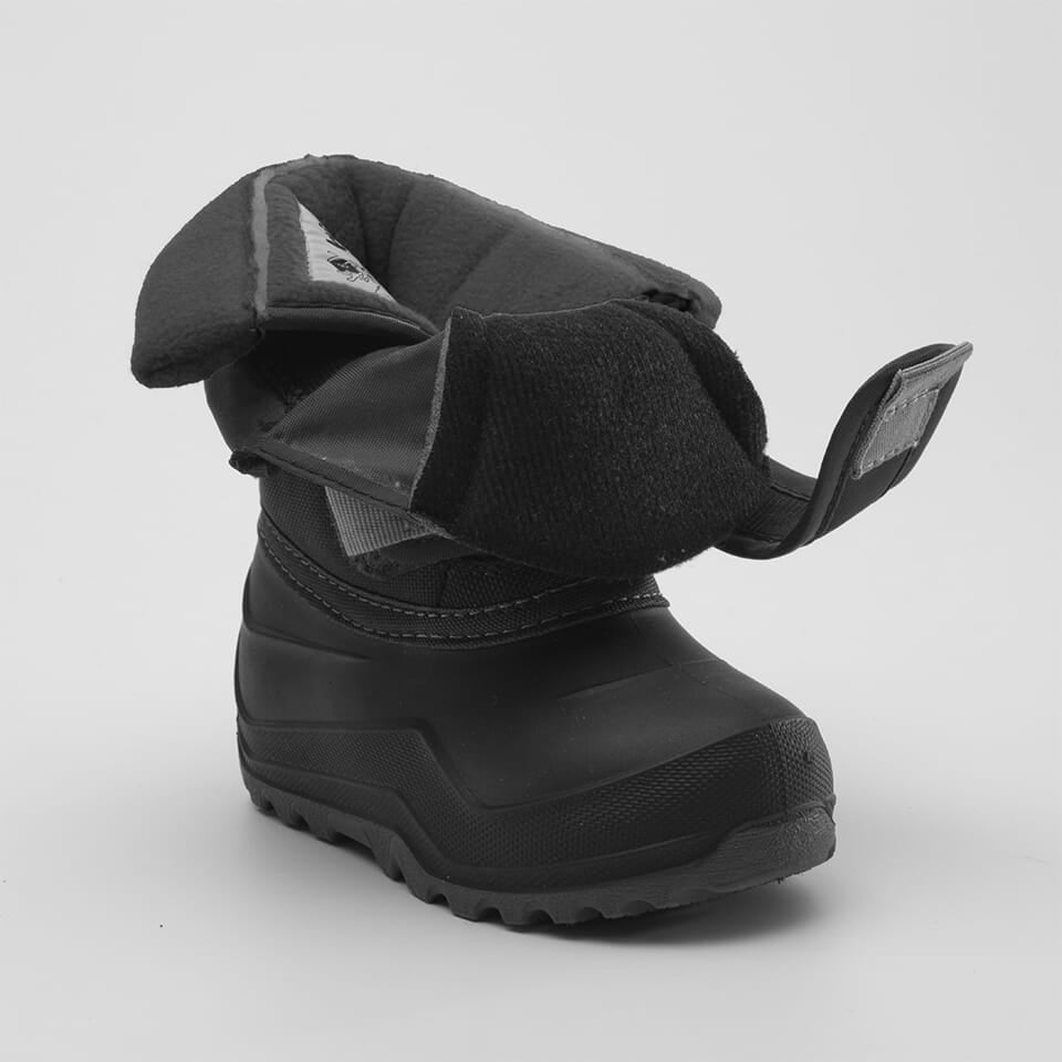 BLACK,NOIR : Hibou - Winter Boots for Toddlers Front View