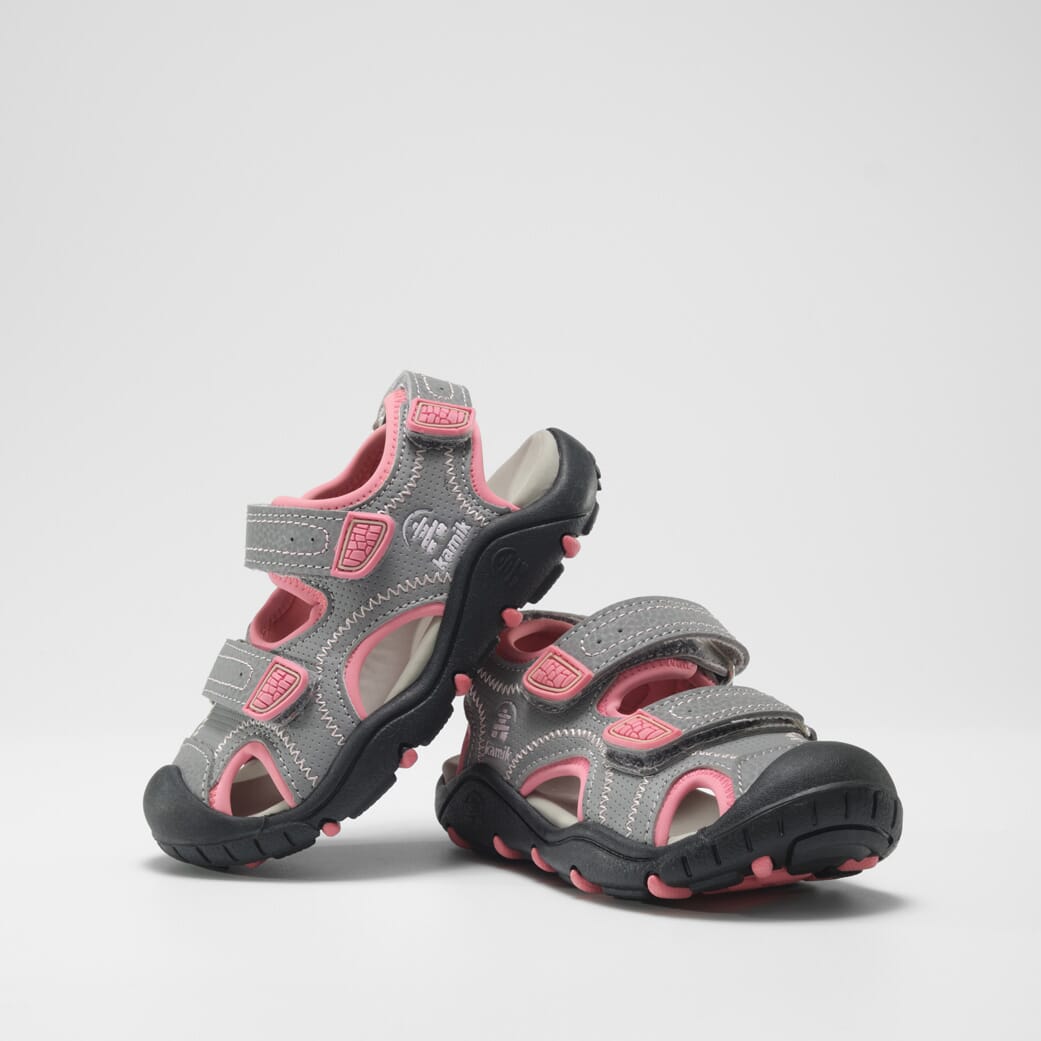 LIGHT GREY/PINK,GRIS PÂLE/ROSE : Seaturtle 2 - Toddlers Closed-Toe Sandals Front View