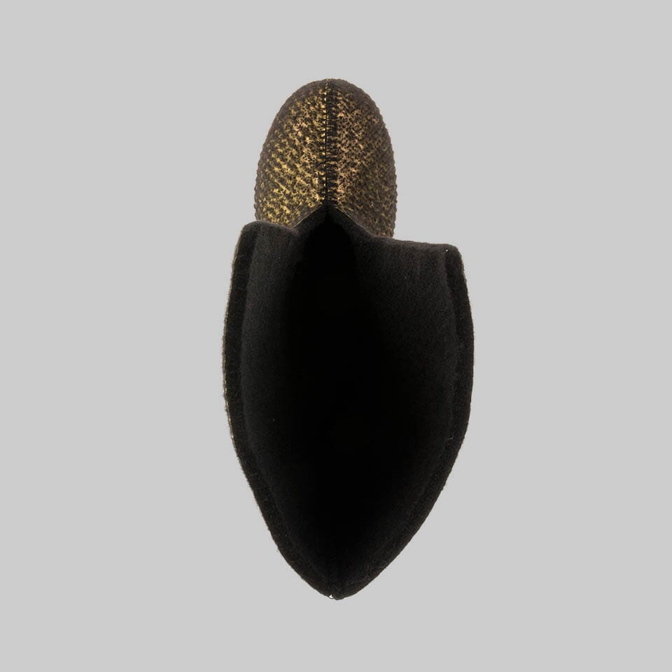 BLACK,NOIR : Women Felt Replacement Liner 8mm for Greenbay 4 boots Top View